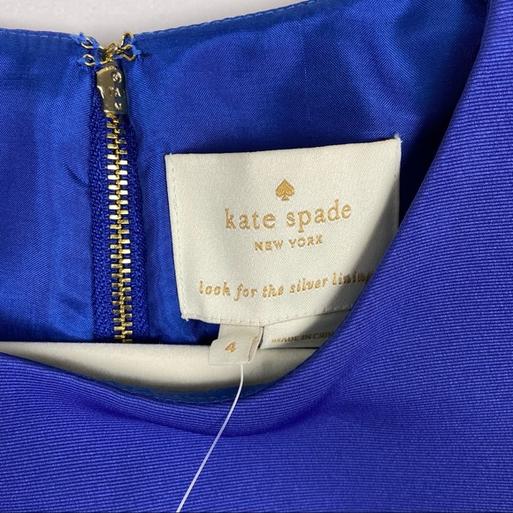 NWOT Kate spade new york cutout a-line dress indigo blue - Picture 7 of 8